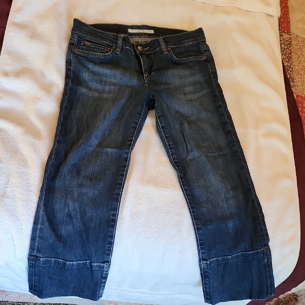 Joe's Jeans Blue Ankle Cropped Denim with Natural Fading